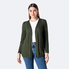 PIONIER - Chompa Hilos Mujer Grisolia