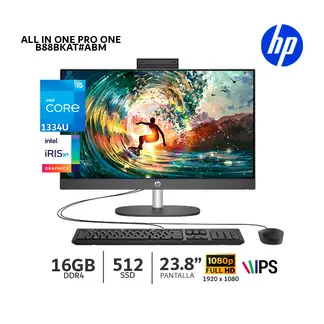 HP - AIO ProONE 240 G10 Ci5-1334U Turbo 4.60/ 16Gb Ram/ 512Gb SSD M.2/ PANTALLA 23.8" (B88BKAT#ABM)