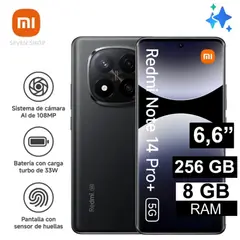 XIAOMI - Note 14 Pro Plus 5G 256gb + 8GB Ram - NEGRO