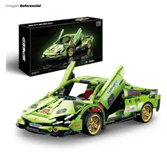 GENERICO - Bloques Tipo Construcción Genérico Auto Deportivo Verde de 451 Pzs