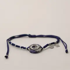 GENERICO - Pulsera de Plata con Piedra Sodalita