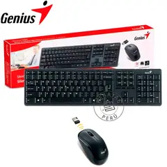 GENIUS - Combo Teclado Mouse SlimStar 8230 Bluetooth AI Copilot Negro