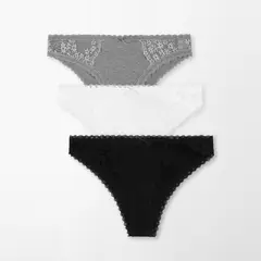 SQUEEZE - Trusas Tripack Jersey Full Lycra Mujer Dheva