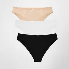 SQUEEZE - Trusas Tripack Jersey Full Lycra Mujer Miroslava