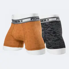 PIONIER - Boxer Two Pack Jersey Full Lycra Hombre Morgan Print