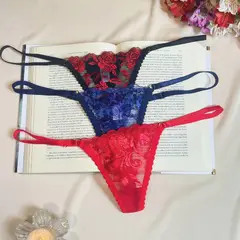 GENERICO - Ropa interior de mujer pack de hilos x3 Multicolor