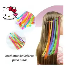 GENERICO - DIVERTIDO SET DE 30 MECHAS EXTENSIONES PARA NIÑAS