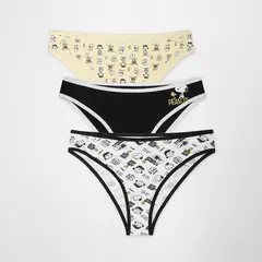 PIONIER - Trusas Tripack Jersey Full Lycra Mujer Goodness-Snoopy