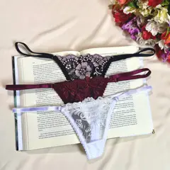 GENERICO - Ropa interior de mujer pack de hilos x3 Multicolor