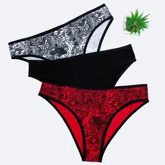 PIONIER - Trusas Tripack Jersey Mujer Luxe-S