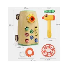 GENERICO - JUEGO IMANTADO PAJARO CARPINTERO MADERA MONTESORI