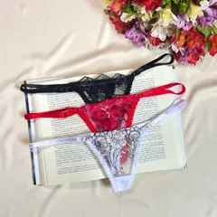 GENERICO - Ropa interior de mujer pack de hilos x3 Multicolor