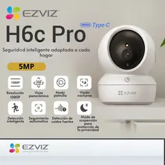 EZVIZ - CÁMARA SEGURIDAD H6C 5MP PRO WIFI GIRA 360 LLAMADA