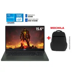 ACER - Laptop Intel Core i5 13420H RAM 32GB SSD 512GB 13va Gen 15.6 FULL HD + MOCHILA