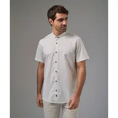 MBO - Camisa Hombre Manga Corta Cuello Micro Bd Classic Fit Verde Estampado