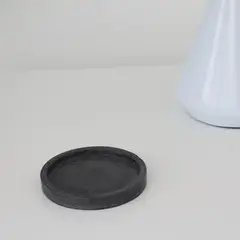 NIABEL - Plato Circular Concreto Gris Oscuro