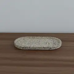 NIABEL - Bandeja Ovalada Terrazo Crema