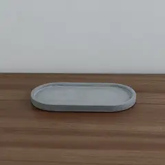 NIABEL - Bandeja Ovalada Concreto Gris