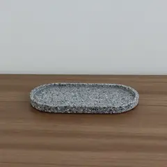 NIABEL - Bandeja Ovalada Terrazo Gris