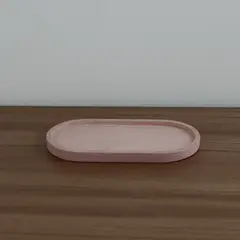 NIABEL - Bandeja Ovalada Concreto Rosa