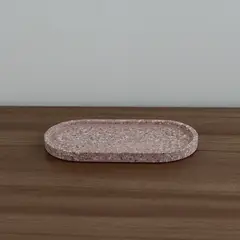 NIABEL - Bandeja Ovalada Terrazo Rosa