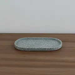 NIABEL - Bandeja Ovalada Terrazo Verde Agua