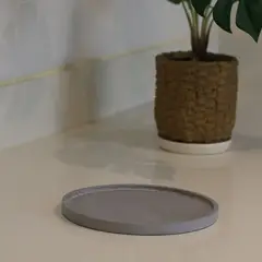 NIABEL - Bandeja Circular Concreto Gris