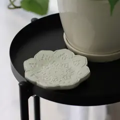 NIABEL - Joyero Mandala Concreto Blanco