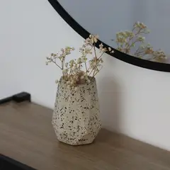 NIABEL - Florero Terrazo Crema