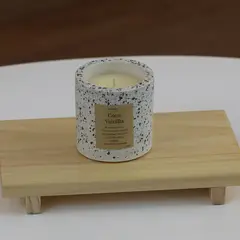 NIABEL - Velas aromática Coco Vainilla en Terrazo Blanco