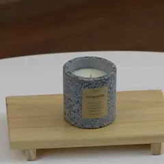 NIABEL - Velas aromática Bergamota en Terrazo Gris