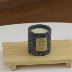 NIABEL - Velas aromática Capuchino en Terrazo Gris Oscuro