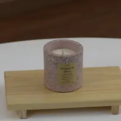 NIABEL - Velas aromática Bouquet de flores en Terrazo Rosa