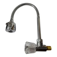 APACHE - Grifo Llave Pared Pesado de Cocina Bronce Cromado agua fría flexible