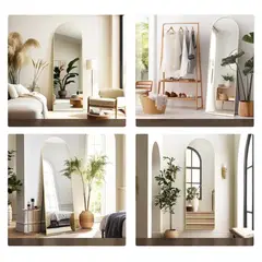 INSPIRA - Espejo Decorativo Grande Arco 147 x 36 cm Dorado