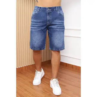 QH - Short Clásico de Denim para Hombre 100% Algodón