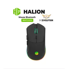 HALION - Mouse Bluetooth Recargable Mantis M705 Negro 6 botones 10000dpi