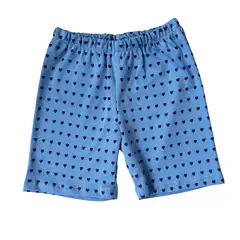 RED CARROT - Short unisex niño algodon pima azul corazones