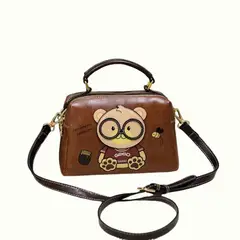 GENERICO - Cartera Morral Piton Bear Marron – Diseño Tierno y Moderno