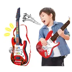 GENERICO - GUITARRA ELECTRICA GRANDE DINÁMICA CON LUZ Y MÚSICA PARA NIÑOS