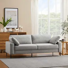 ARTSOFA - Sofá coolers impermeable gris plata 3 cuerpos + obsequio