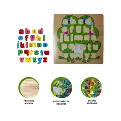 GENERICO - Juego Didactico para Niños Abecedario Encajable Rana