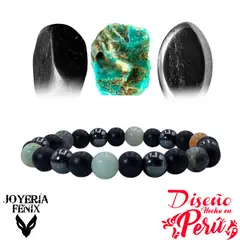JOYERIA FENIX - Pulsera Triple Protección Ónix - Joyería Fénix