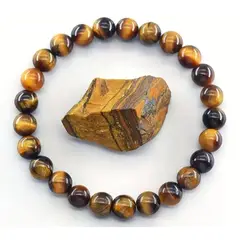 GENERICO - PULSERA  OJO DE TIGRE #10 PIEDRA NATURAL