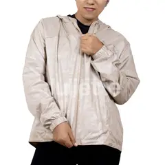 GENERICO - CORTAVIENTO DEPORTIVO COLOR ENTERO IMPERMEABLE CON CAPUCHA - AMIGO SECRETO