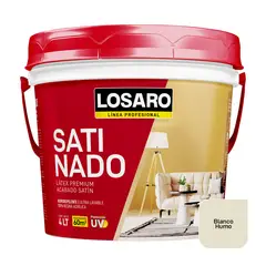 LOSARO - Satinado Látex color Blanco Humo x 4 Lt. (1.05 Gl.)