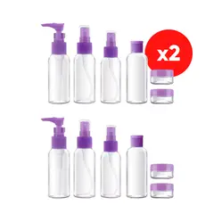 INSPIRA - Set de 12 Frascos Pulverizador Contenedor de Aseo para Viaje