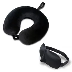 INSPIRA - Kit de Almohada de Cuello y Antifaz para Viaje