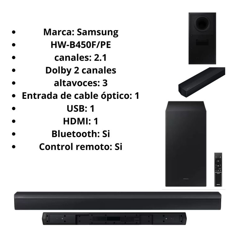 Soundbar Dolby Atmos 2.1 Ch. HW-B450F (2025)
