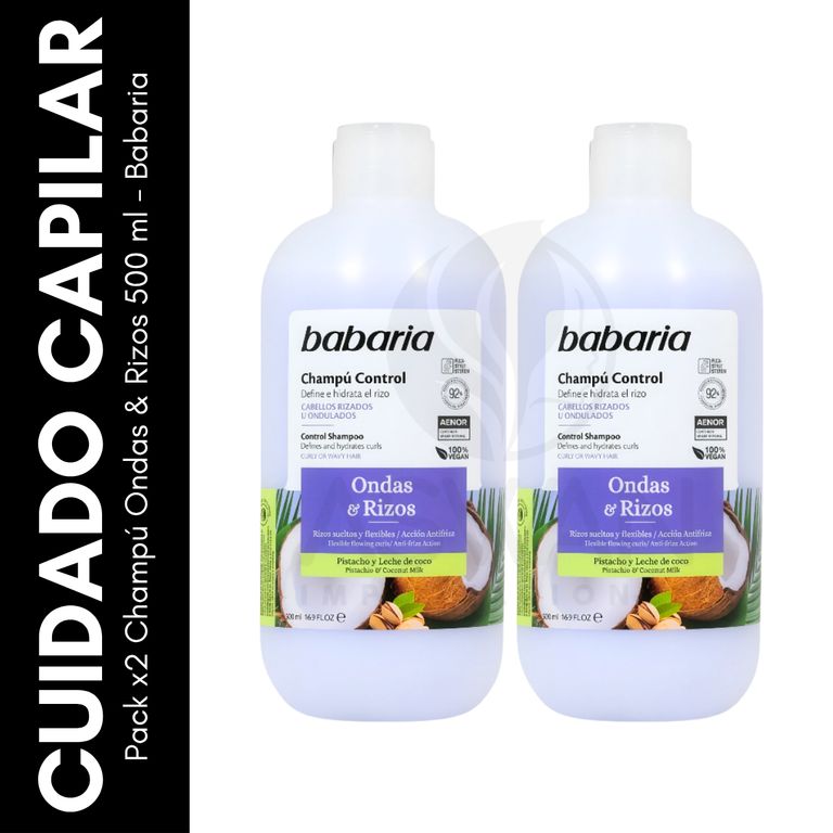Pack x2 Champú Ondas & Rizos 500 ml - Babaria